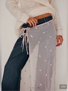 Free People Embellished Apron Sarong free size nwot gorgeous a must have